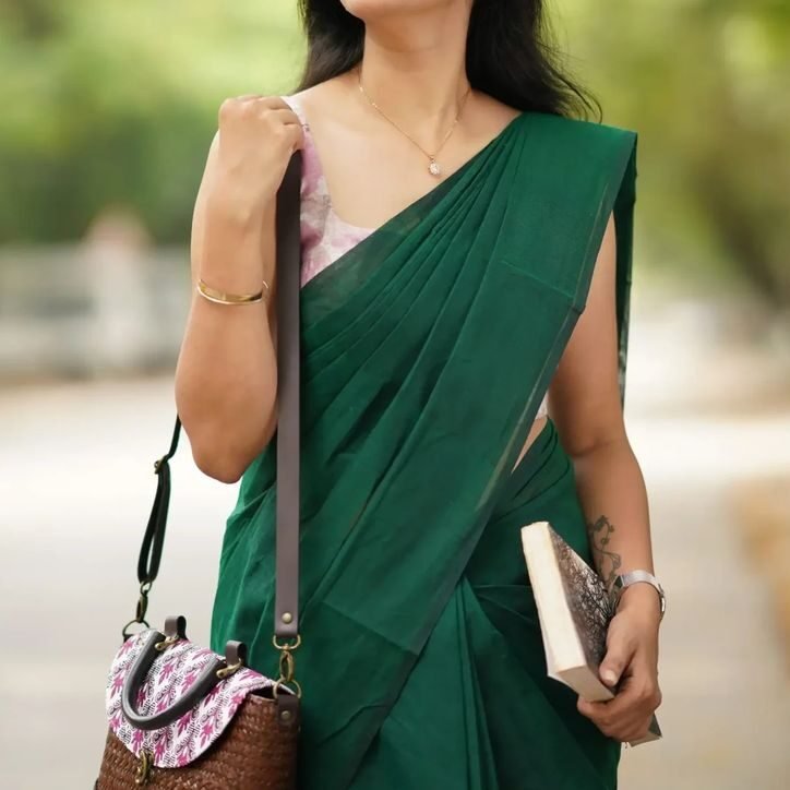 Mangalagiri cotton plain sarees